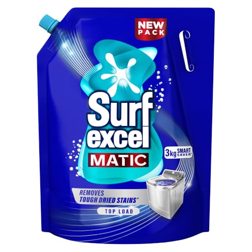 Image of Surf Excel Matic Top Load Liquid Detergent 3kg Refill ||Specially Designed To Remove Tough Dried Stains, 1st time In Washing Machine