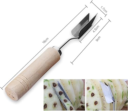 Miniatura 3 de Cortador de piña de acero inoxidable, removedor de ojos de piña, tenedor de piña, pelador de piña, 7 ud