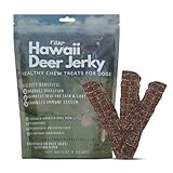 MANA OHANA TREATS Deer Jerky Dog Treats | 100% Venison Meat Healthy Chew Treats for Dogs | All-Natural Grain-Free Training Rewards |Ideal for Medium & Large Dogs, 8oz
