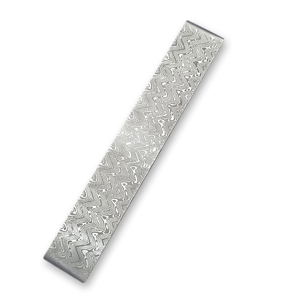 Weytoll Billetta in Acciaio Inossidabile Damasco, Embryo forgiatura materiali quenched levigato per Custom coltello fai da te facendo (220x30x3mm)
