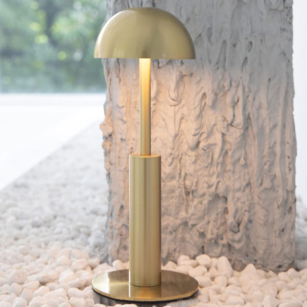 Bezprzewodowa ładowana lampa stołowa LED galwanizacja metalowa lampa biurkowa 3 poziomy jasności regulowana dotykowa przenośna lampa biurkowa
