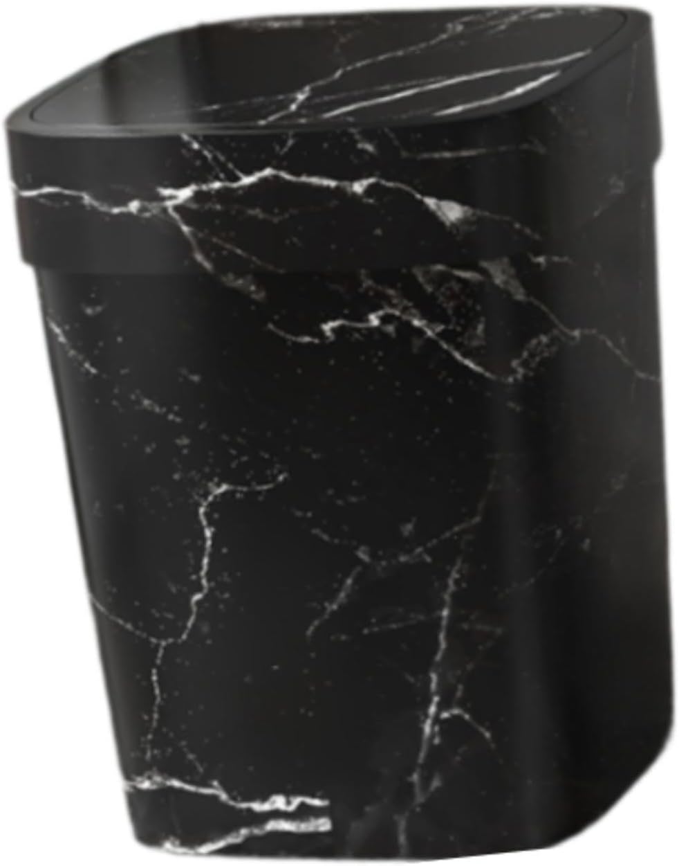 Trash Can Countertop Compost Bin Garbage Can Rubbish Can Trash Bin Waste Bin Garbage Container for Home Bathroom Study Garage, White, S(Black,Small)