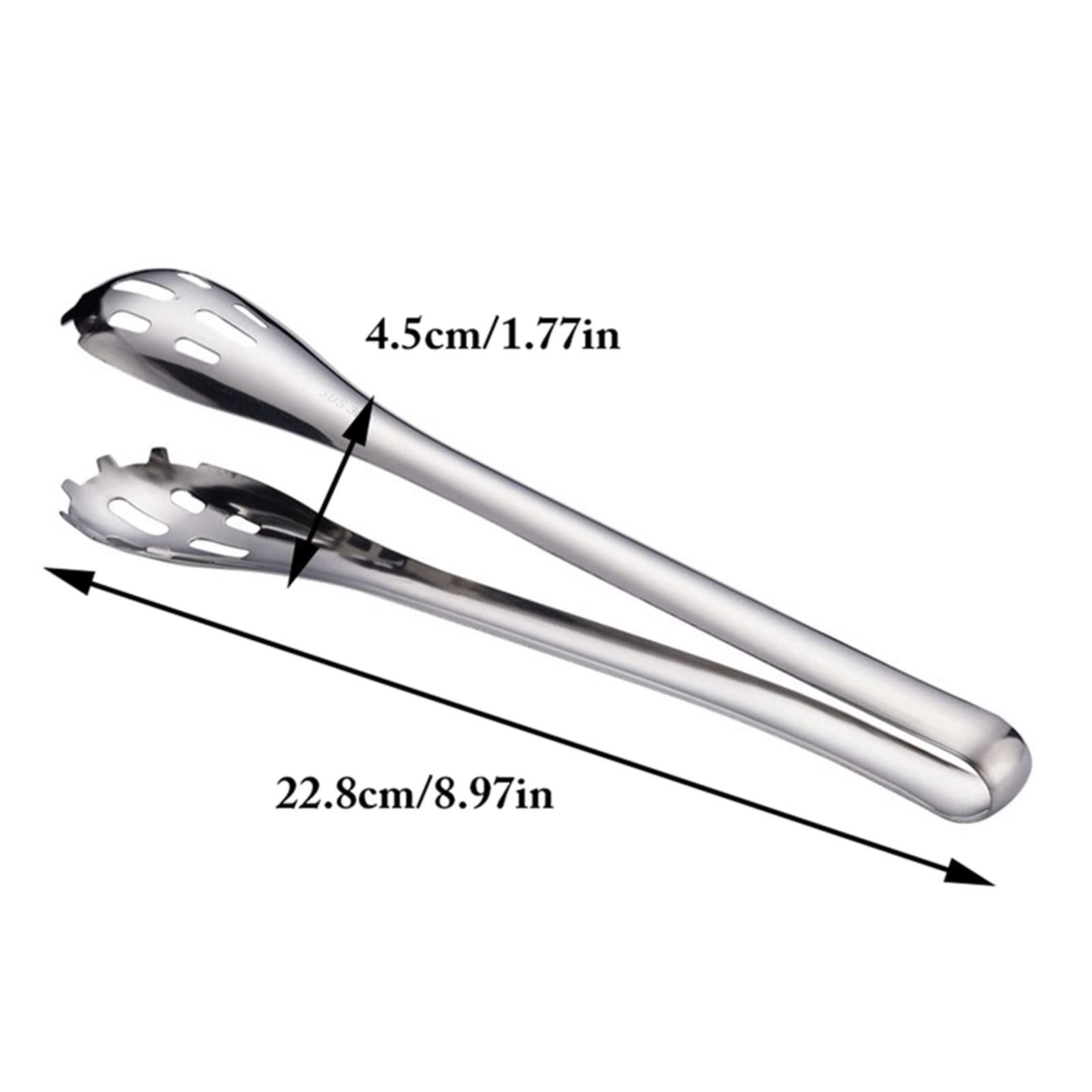 Pinze in Acciaio Inossidabile Resistenti al Calore, Cave, per Barbecue, Cibo, Cucina, Pane, Insalata, cubetti di Ghiaccio