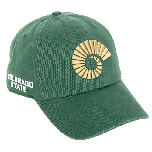 Desert Cactus Colorado State University Baseball Hat Rams CSU Brimmed Embroidered Hats Cap Adjustable Cloth Strap Adult (Style C) Green