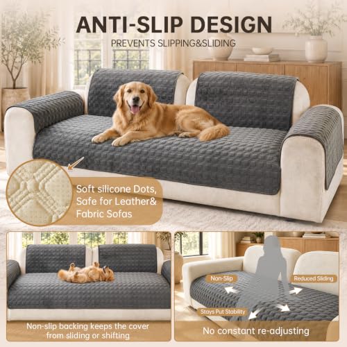 SANPARNIA Velvet Couch Cover for Sofa, Sectional Sofa Cover Washable, 1PC - image 4
