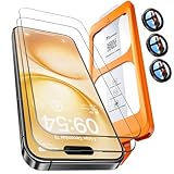 TOCOL für iPhone 15 Pro für Panzerglas mit Kameraschutz, Auto-Installation, Full Screen Ultra-Klar 9H Härte Stoßfest Kratzfest Anti-Fingerabdruck Anti-Bläschen, Kompatibel mit Hülle, Schwarz