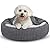 JOEJOY Round Dog Bed Calming Donut Cuddler Pet Bed for Large Medium Small Dogs, Warm Puppy Hooded Dog Cave Bed Cat Bed Medium Washable with Breathable Fluff, Fits Up To 25/30lbs Pets