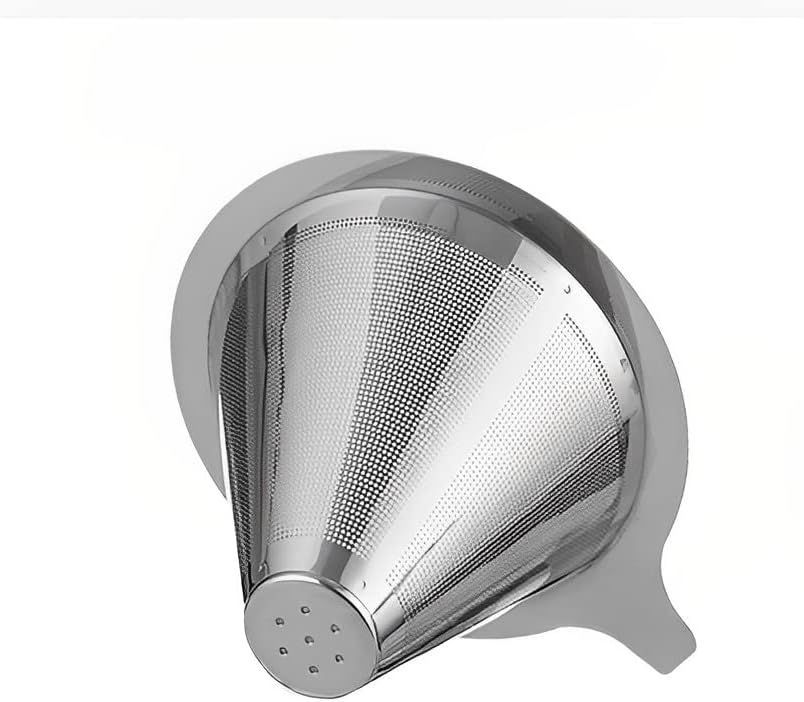 Miniatura 8 de TQEONKL - Gotero de café de 2 a 4 tazas filtro de café de acero inoxidable mantiene el sabor del café natural fácil de usar y limpiar 2 a 4 tazas