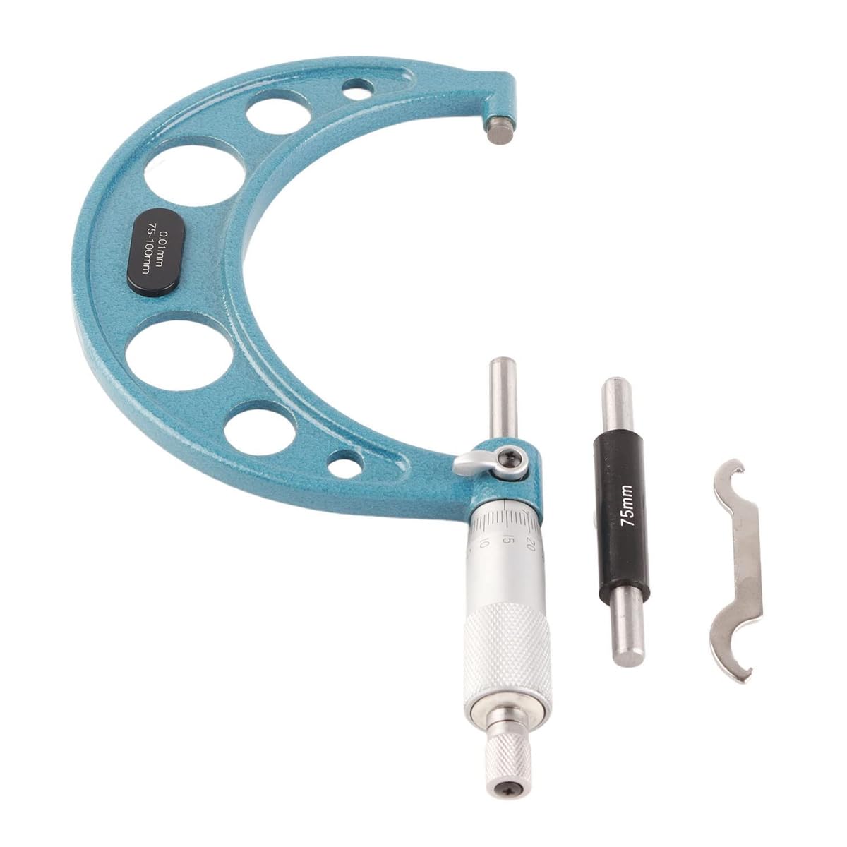 Micromètre 75-100 mm, filetage en pouces, acier au carbone, précision de 0,01 mm, instrument de mesure