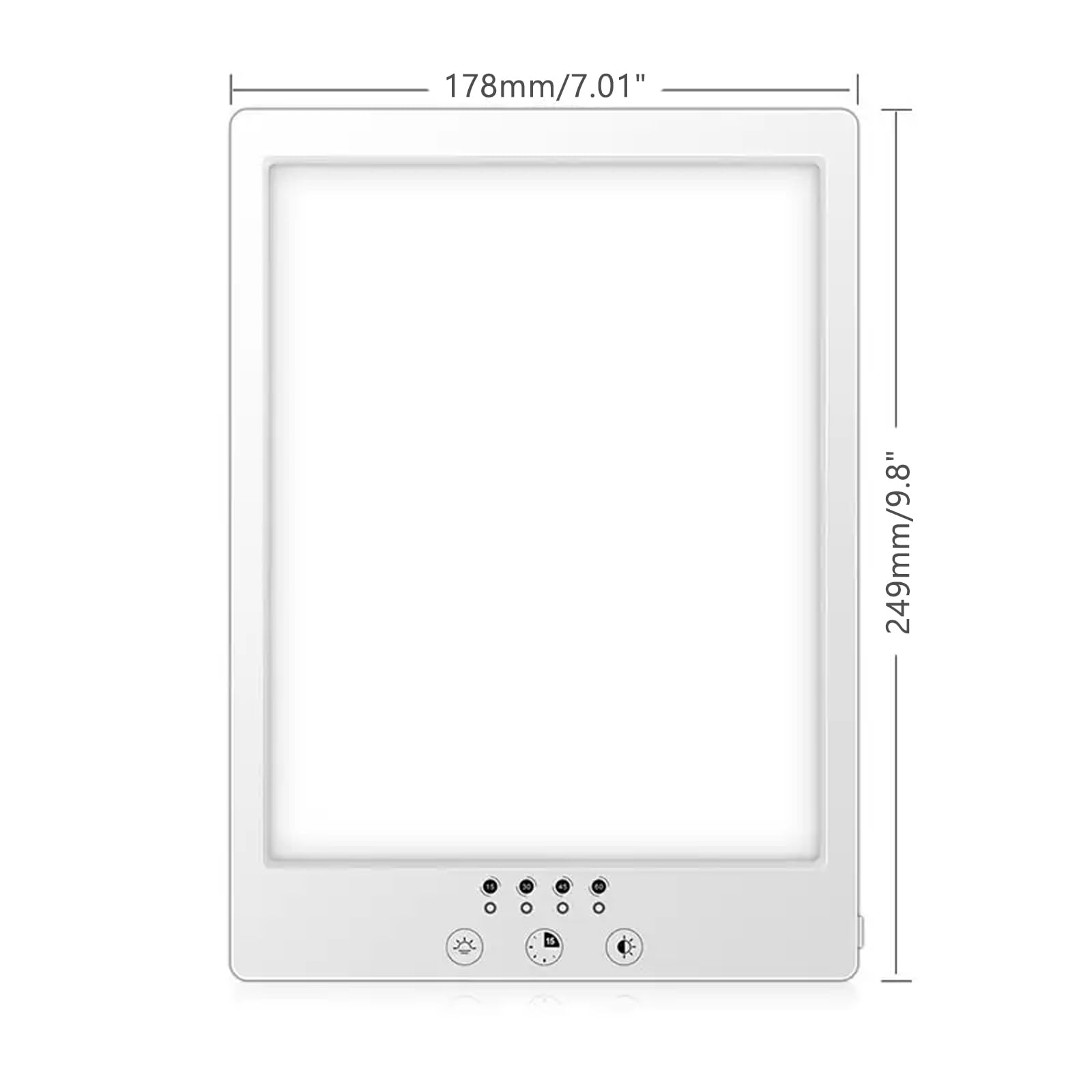 LED Lichttherapielampe 10000Lux Bionische Sonne Elektrodenloses Dimmen Zweifarbige Temperatureinstellung Countdown Klappbarer Ständer Geeignet für Reisen und Zuhause