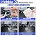 Hakkin 73Pcs Metric Grease Fittings Kit 304 Stainless Steel, M6 M8 M10 Straight and Angled Grease Zerk Kit with Caps, Grease Gun Fittings with Straight 45 90 Degree for Automotive Machinery Industry