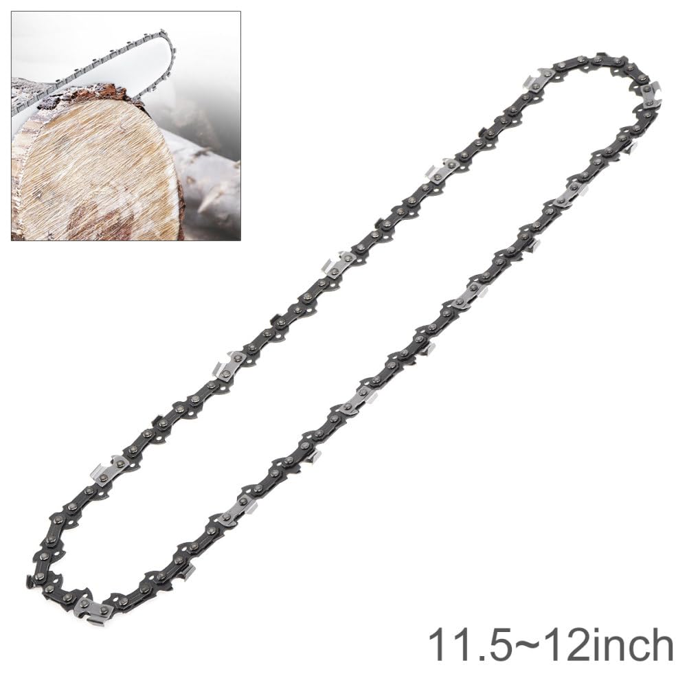 Catena for motosega elettrica in lega | Catena for motosega grigia da 12 pollici H 3/8 passo 45 maglie di trasmissione for smerigliatrice angolare