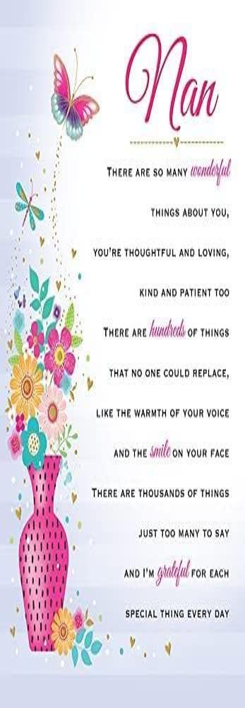 Piccadilly Greetings Sentimental Mother's Day Card Nan - 9 x 6 inches - Regal Publishing, (C88291)