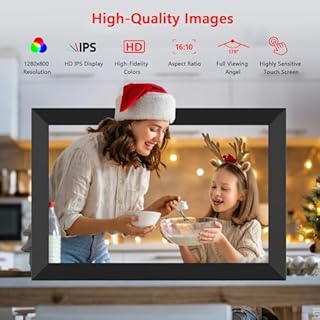 FRAMEO Digital Photo Frame, 10.1 Inch WiFi Digital Picture Frame with 1280x800 IPS HD Touch Screen, 32GB Storage Auto-Rotate Wall Mountable Easy Share Photos or Videos via Frameo App from Anywhere