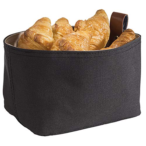 APS Synthetic Fiber Bread Basket Bread Bag Reusable Versatile Fruit Cereal Bread Basket 19.0 x 11.0 cm, Beige / Dark Grey - Image 3