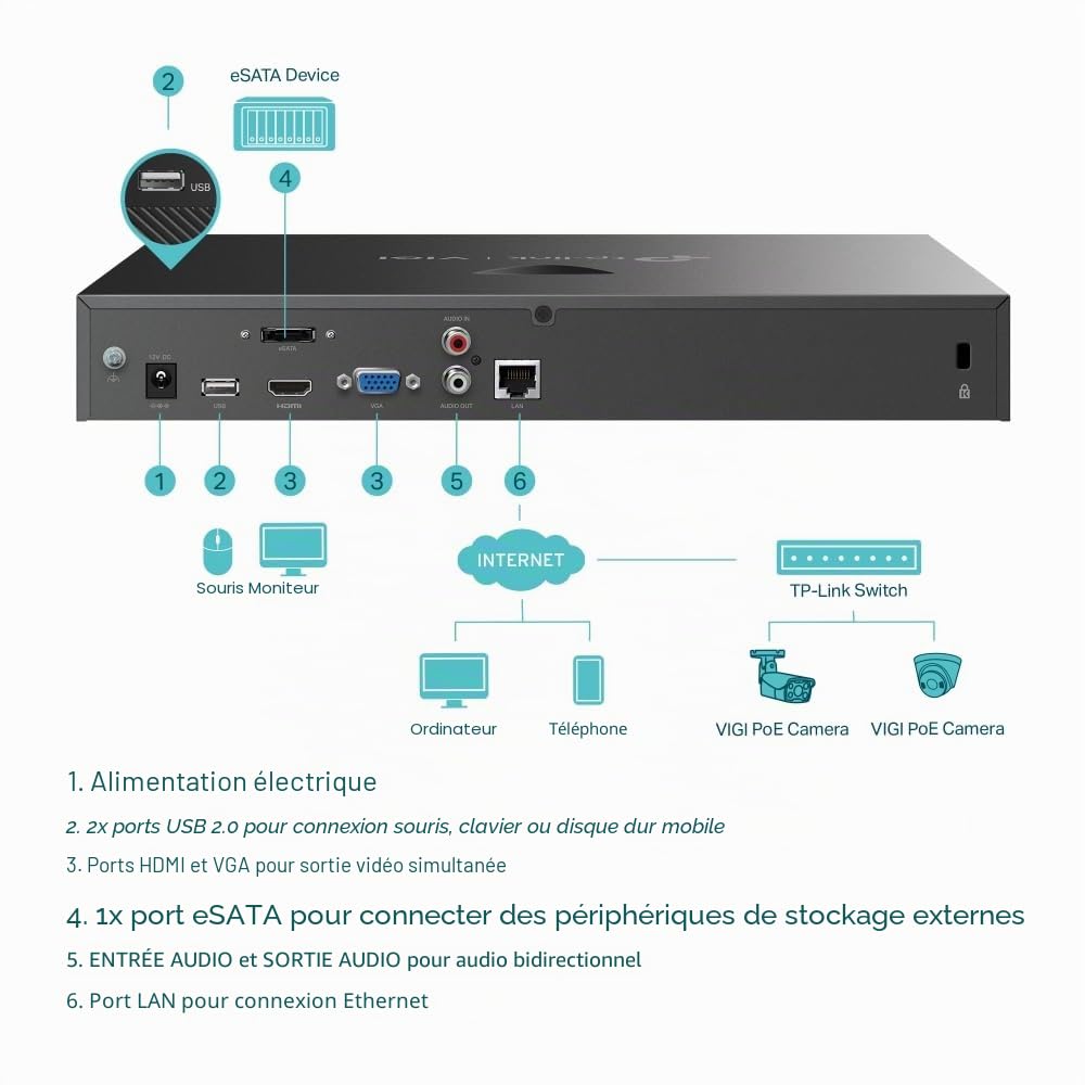 TP-Link Vigi Nvr2016h V1,2 - Nvr - 16 Kan?le - Netzwerkf?hig (vigi Nvr2016h)