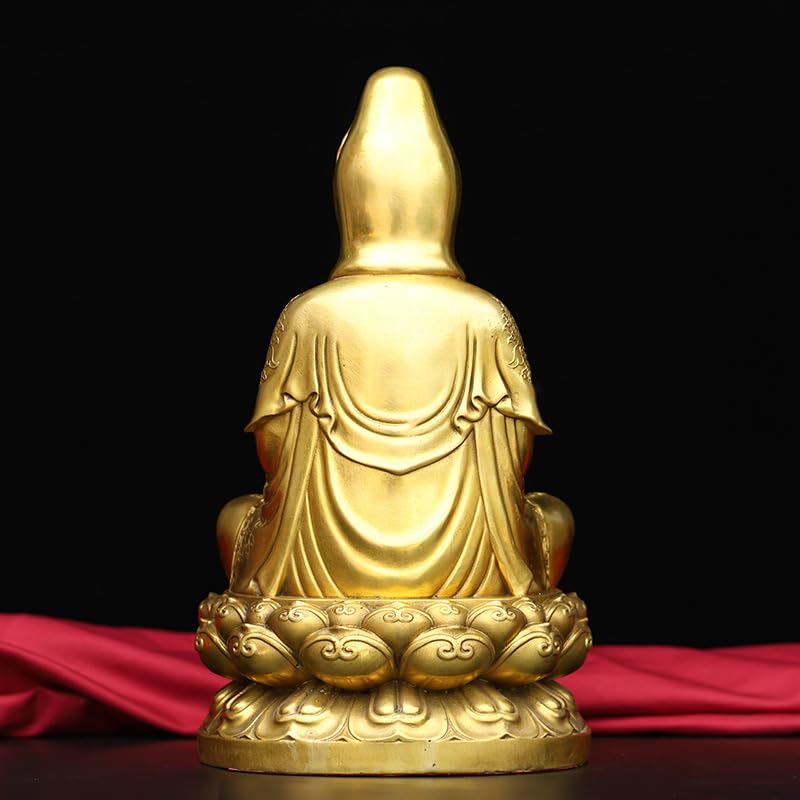 Estatua De Buda para Interiores Estatua de Buda de latón Guanyin, Adornos artesanales, Estatua de Bodhisattva, Estatua de meditación, decoración Estatua De Buda Meditando(M)