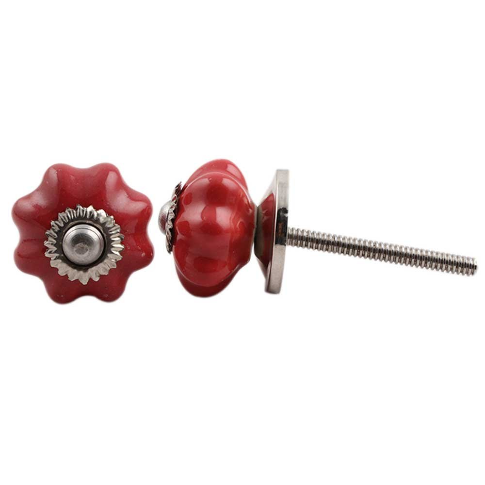 IndianShelf 2 Piece Red Solid Ceramic Drawer Knobs for Kitchen Cabinet Hardware Decorative Door Dresser Pulls Premium Room (B07CTL53CX) Amazon Price History, Amazon Price Tracker