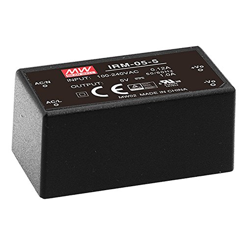 Image of MW Mean Well IRM-05-12 5W AC-DC PCB-Mount Green Power Module