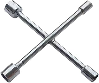 ONEWANGDAFA 4 Way Cross Wheel Brace Nut Wrench Spanner Tire Iron Universal Heavy Duty 4-Way Cross Lug Wrench Mini Portable Cross Wrench Three-Fork Wrench Herringbone Multi-Function Triangle Wrench