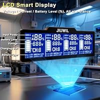 JIUWIIL 8+2 Schacht 18650 Akku Ladegerät mit LCD-Display – Ansicht 2