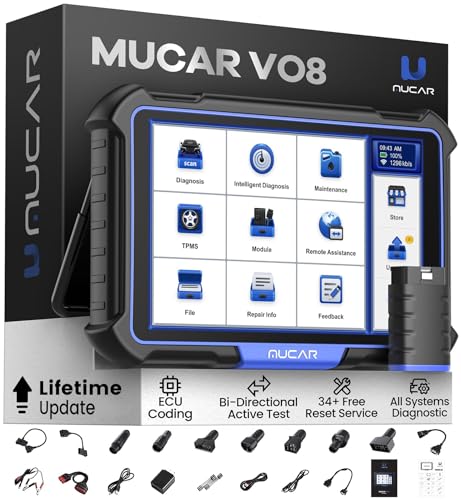 MUCAR VO8 OBD2 Scanner Diagnostic Tool with Lifetime Free Update, Full System Bidirectional Scan...