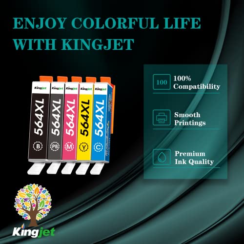 Kingjet Compatible Ink Cartridge Replacement For Canon 280 281 Pgi-280Xxl Cli-281Xxl Pgi-280 Cli-281 Xxl Work With Canon Pixma Tr8520 Tr7520 Ts6120 Ts6220 Ts6320 Ts8120 Ts8220 Ts9120 Printer, 5 Pack #TOP3