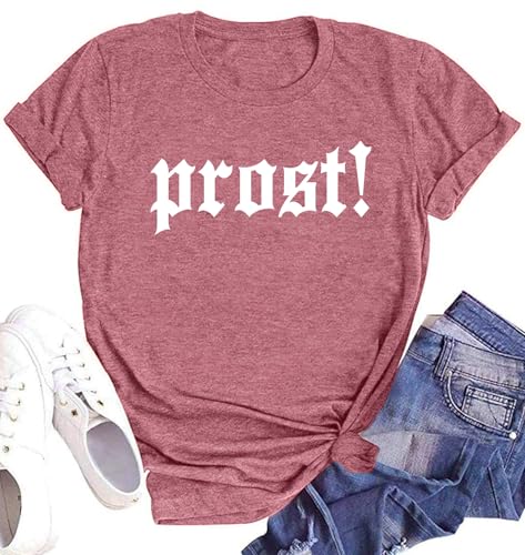 German Oktoberfest Shirt Women: Ich Heart Bier T-Shirt Prost Oktoberfest Party Short Sleeve Tee Shirts