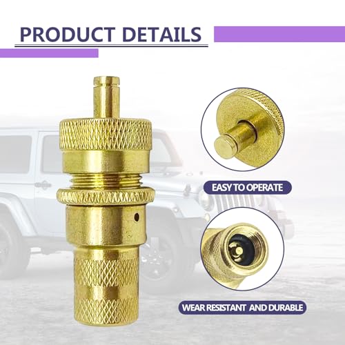Image of 4Pack Tire Deflator 6-30 PSI Adjustable Tire Deflator Valve Brass Kit for Car, Truck, Motorcycle, and ATV Tires Accessories