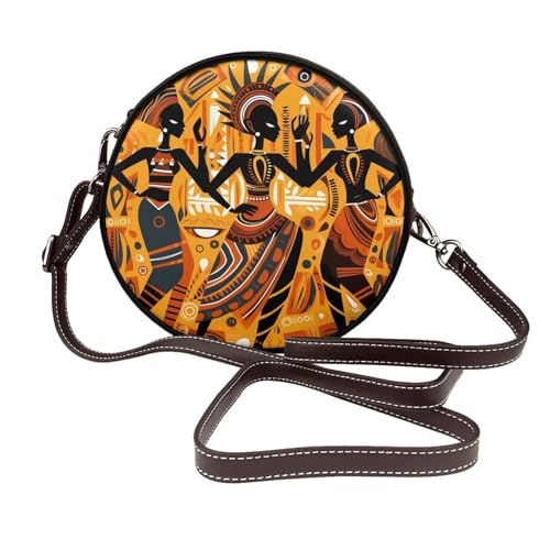 Sac à bandoulière rond femme léger et logeable en cuir vegan durable