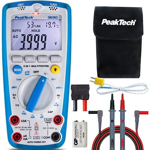 Misuratore Ambientale Peaktech 5035 - 4 In 1 Suono, Temperatura, Umidità, Luminosità - Foto 7