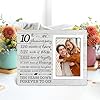 10th Anniversary Wedding Gifts for Her Him - 10th Anniversary Picture Frame, Anniversary Marriage Gifts for Couple, Husband or Wife, 10 Year of Marriage, Fits 4x6 Inches Photo #2