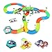 HappyGoo Autorennbahn, Magic Trucks Auto Spielset, Inclusive 220 Stück Tracks & 2 E-Autos & 40 Zubehör, Rennbahn Racetrack Spielset für Kinder ab 3 Jahre alt