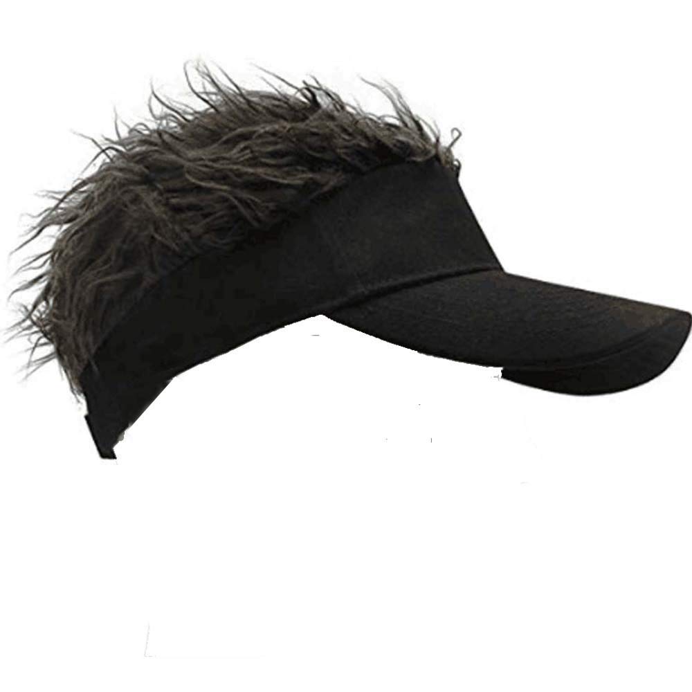 YEKEYI Novelty Team Wear Riding Hats Unisex Cycling Bike Bicycle Cap Fake Hair Wig Visor