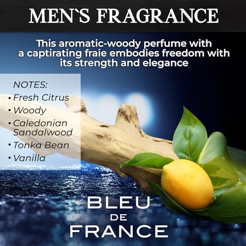Image of Car Air Freshener Aroma Perfume - Car Fresheners With Luxury In Every Diffuser - Long-lasting Fragrance Car Refresher - Car Scents Air Freshener With Alcohol-Free Perfumed Oil (Bleu de France)