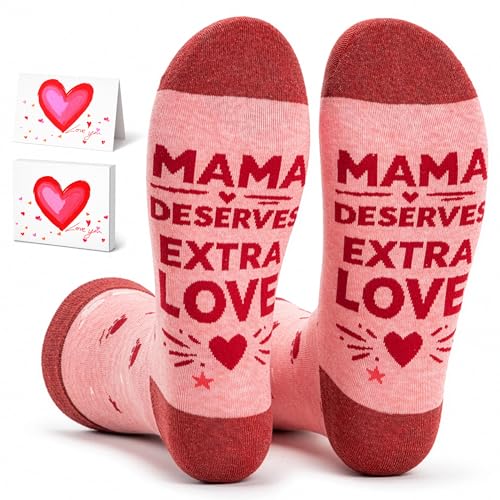 afunnykaggles Mothers Day Presents for Mom or Pregnant Funny Socks Gifts Box &Greeting Card Gifts for Mothers Day (US Alpha One Size Regular Regular mom to be socks)