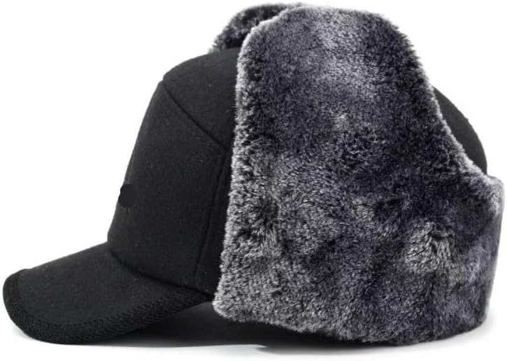 Hats for Winter Warmth Men's Elderly Outdoor Plush Thickened Ear Protection Dad's Duck Tongue Hat