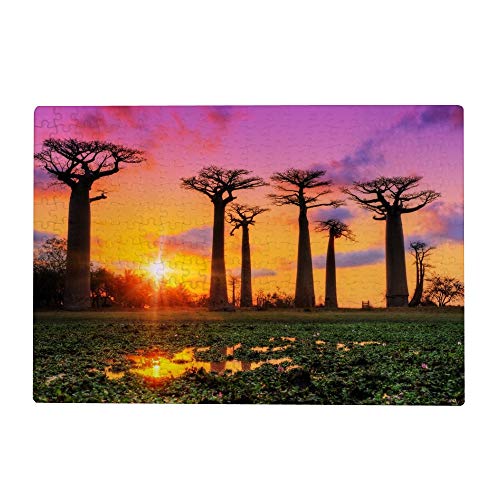 ZHIMI Jigsaw Puzzle for Kids Adults Large Format Educational Puzzles Game Toys Gift Boredom Buster ﻿Beautiful Baobab Artwork Home Wall Decor