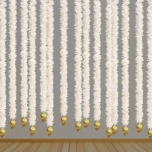 Image of Rajasthan Kraft Artificial Gajra Hanging with Golden Lotus Pack of 5 |39 Inch Long, Traditional Festival & Wedding Home Dcor for Diwali, Makar Sankranti, Pooja & Griha Pravesh(GJ-26-5)