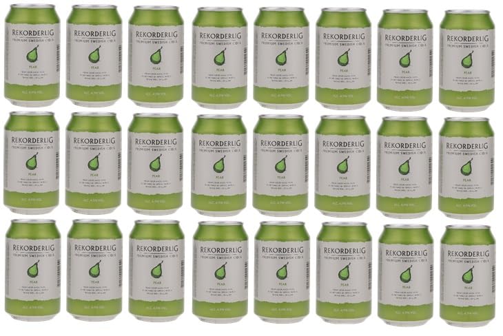 24 Dosen Rekorderlig Pear Birne a 0,33l 4,5% Vol Cider EINWEG Pfand + Space Keks gratis a 45 g von Onlineshop Bormann