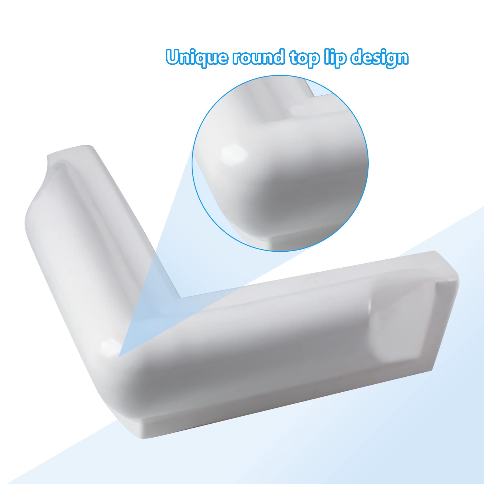 Paraurti angolare in vinile con angoli morbidi a 90°, per barca, marina, 22,9 x 23,9 x 12,7 cm, colore: bianco