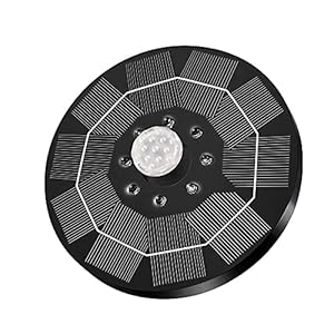 Solar Power Fountain Outdoor 3,0 W Zonnepaneel, Power Garden Steingtuin, Pool Floatings Vulling LED Licht Landschap Fontein Brushless Submersible Pomp Lights Kleuren Variabel met zes sproeiers