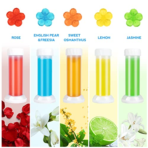 KILOSTEP Flower Toilet Gel Stamp, 60 Count Toilet Bowl Stamp Gel 5 Kinds Of Scent Toilet Bowl Cleaner — view 2