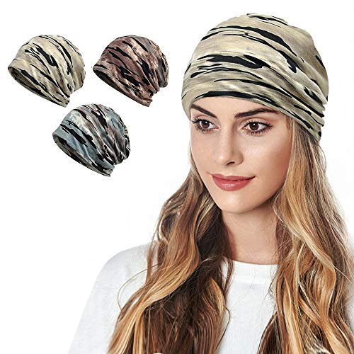 Image of Ababalaya Women's Kinds of Lace /Floral /Print /Cotton Chemo Cap Hair Loss Beanie Nightcap Pack