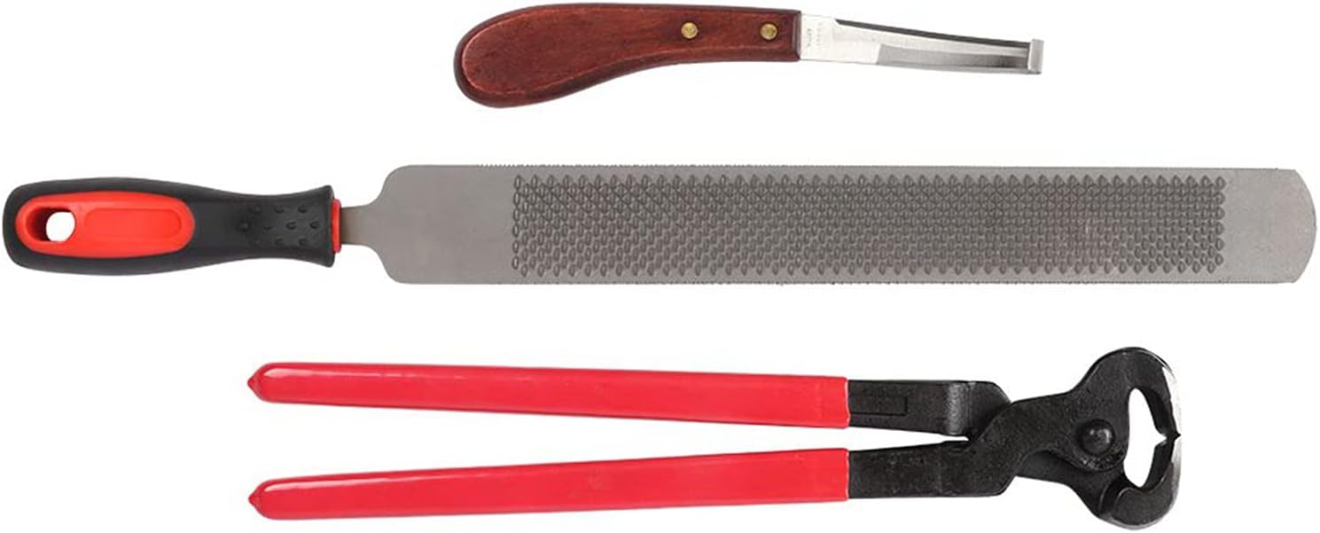 Horseshoe File, Professional Metal Shears Horse Equine Farriers Hoof Nipper Cutter Tools Set