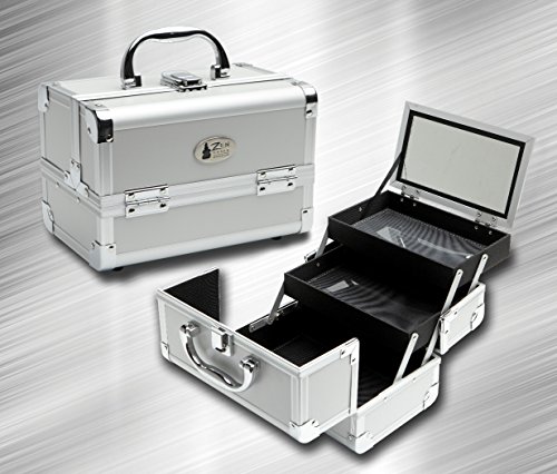ZEN Classic Silver Makeup Case / Organizer / Cosmetic Case