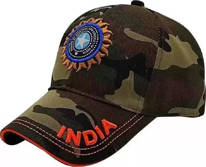 Army Print India Cricket Cap-Original Quality Head Caps for Men-U...