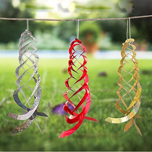 Uposao 4PCS Bird Repellent Spiral Reflectors - Image 2