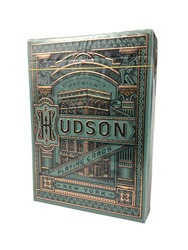 LuxTri Sonderedition | Hudson Premium Playing Cards, Atemberaubende Pokerkarten, Top Haptik und Finish, Kartendeck + Bonus Profi Keramik Poker-Chip Gratis| Premium | Sammler Collectors | Casino