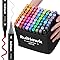 RuiHawk Rotuladors Alcohol 80 Colores, Doble Punta Marcadores Alcohol, Impermeabile Secado Rápido Permanent Artísticos para Niños Adultos Artistas Estudiantes, Ideales para Dibujar Cómics Garabatos